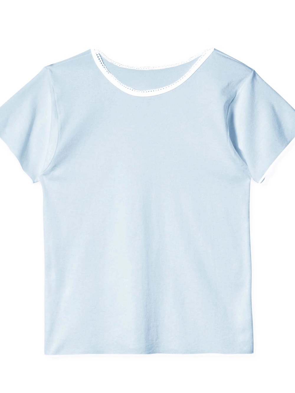 Pretties Venice Short Sleeve OG Baby Tee in Sky Blue